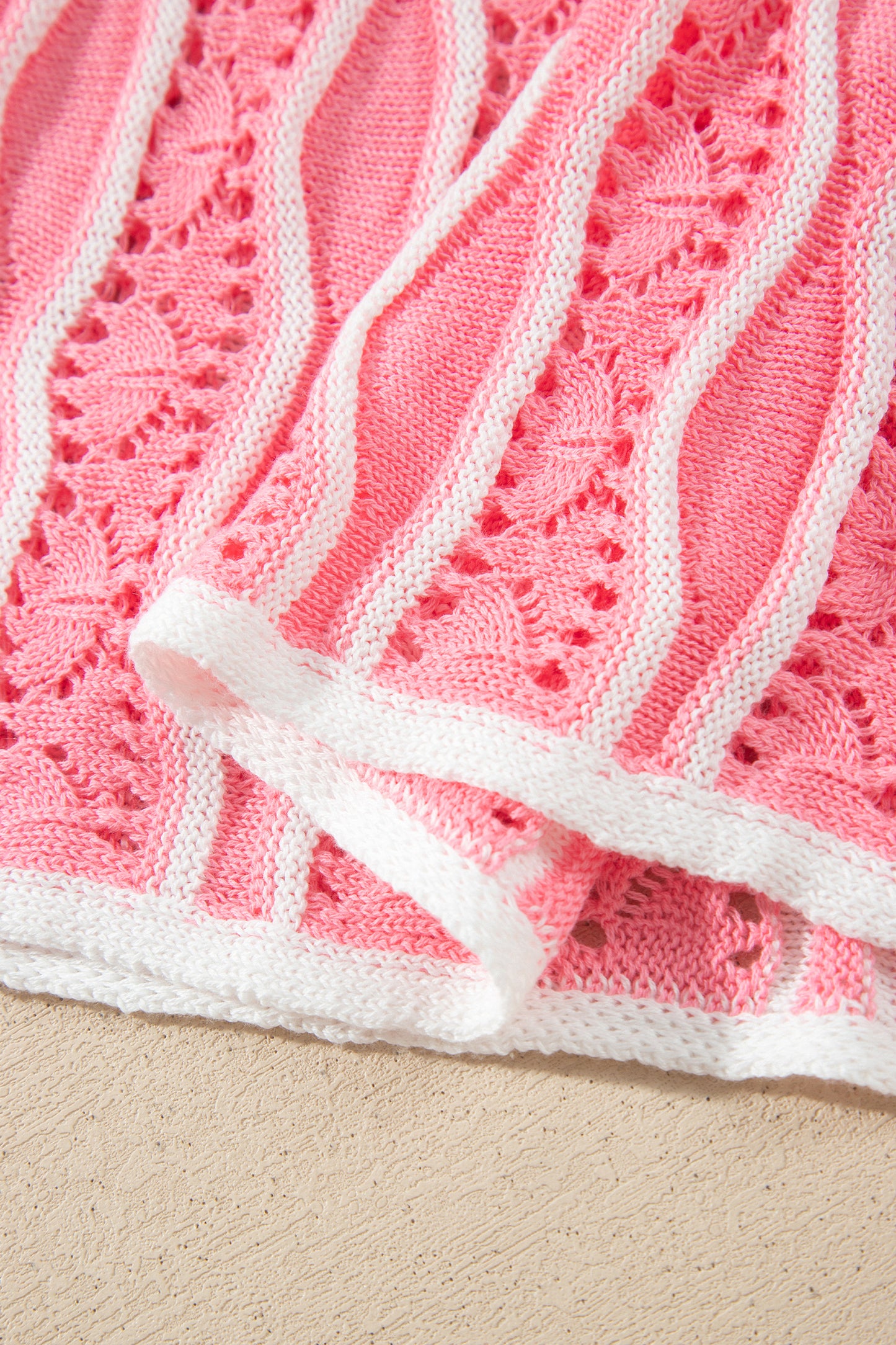 Cloud Nine Wavy Eyelet Knit Sweater