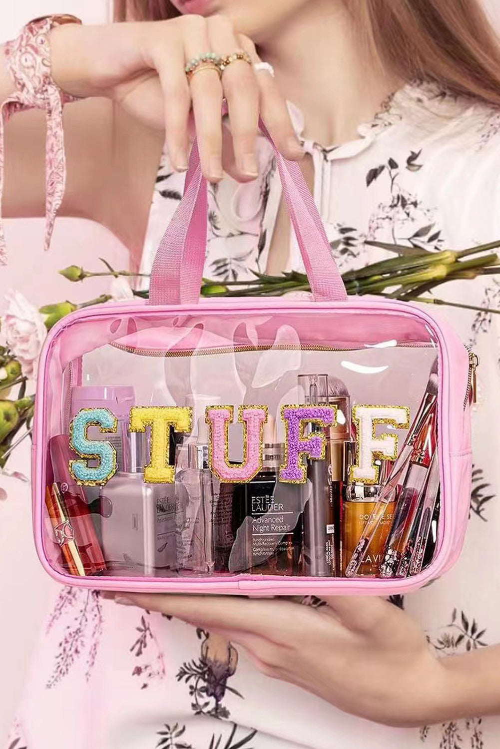 Sweet "Stuff" Clear Makeup Bag