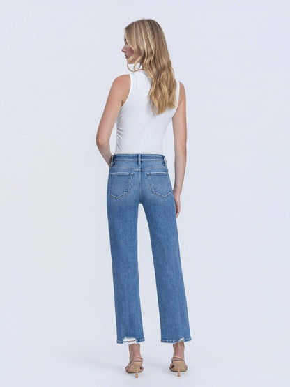 Brooklyn High Rise Ankle Straight Jeans