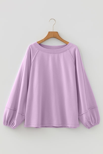 Raw Seam Patchwork Oversized Sweatshirt