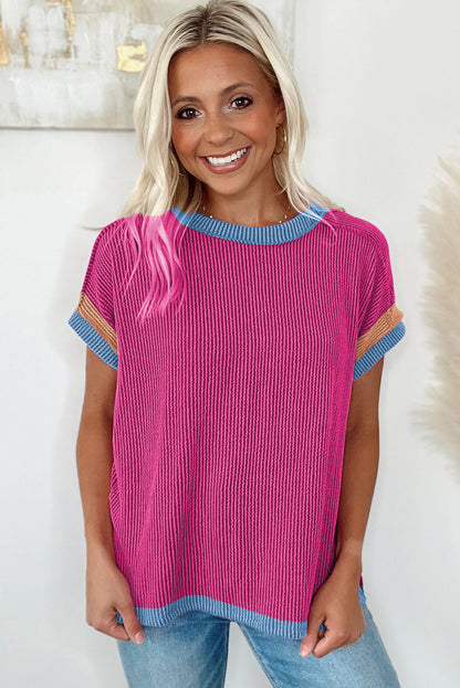 Sunlit Textured Trim Tee