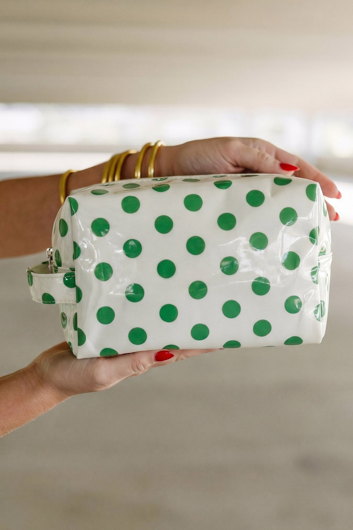 Cider Polka Dot PVC Makeup Bag