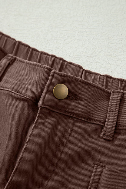 Patch-Pocket Ankle Barrel Jeans
