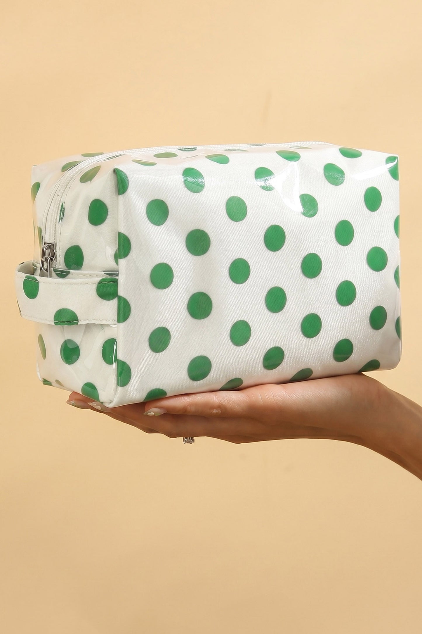 Cider Polka Dot PVC Makeup Bag