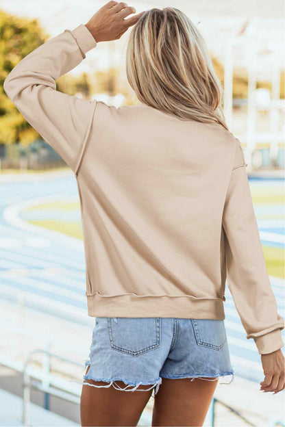 Spooky Season Sequin Mock Neck Sweatshirt