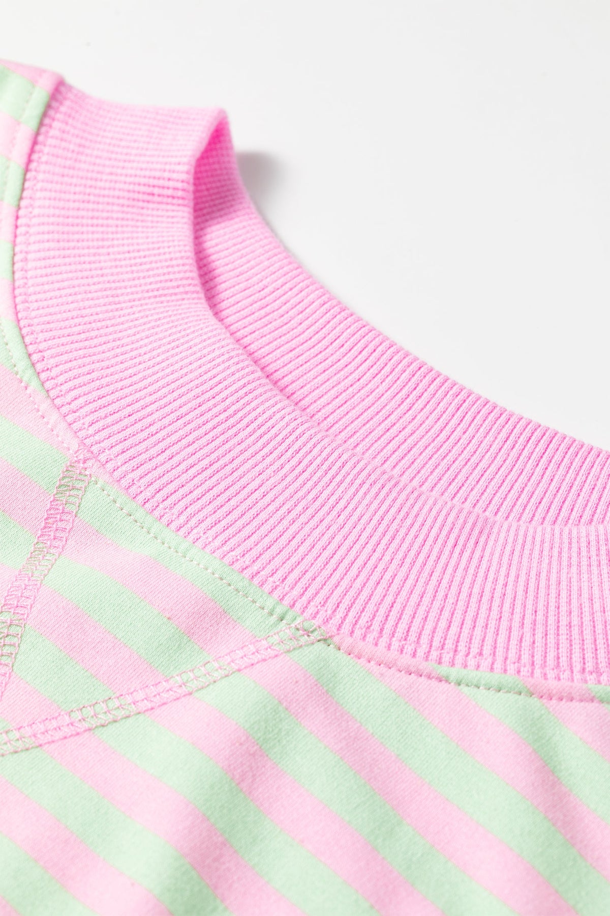 Striped Contrast-Trim Mock-Neck Sweatshirt — product image 4
