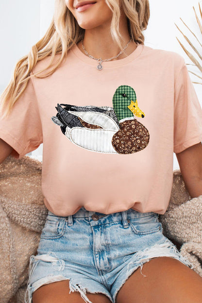 Marsh Morning Faux Quilted Mallard Tee