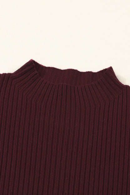 Solid Ribbed Knit Patch Pocket Short Sleeve Top