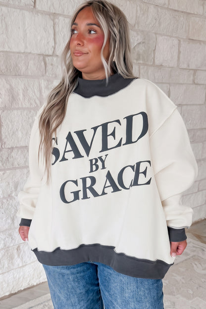 Saved by Grace Colorblock Sweatshirt