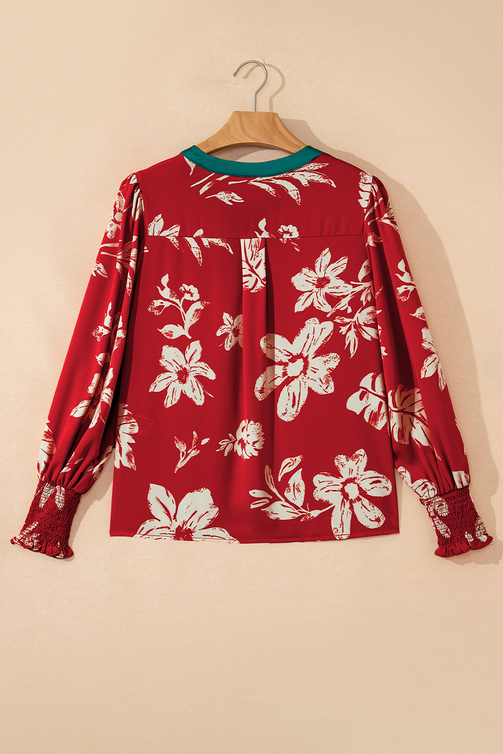 Magnolia Tied Neck Floral Blouse