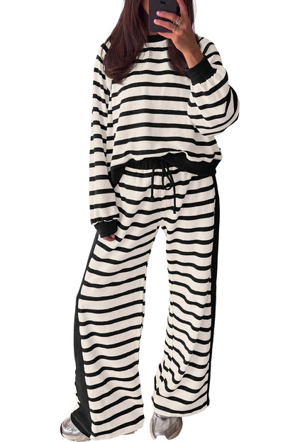 Harbor Stripe Ribbed Lounge Set