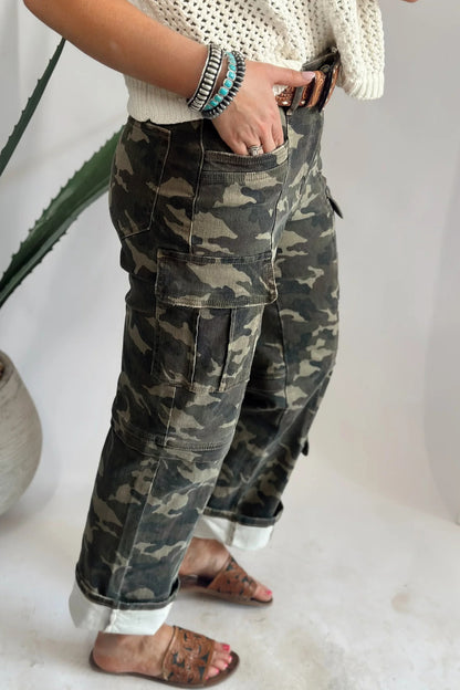 Trail Camo Cargo Denim Pants