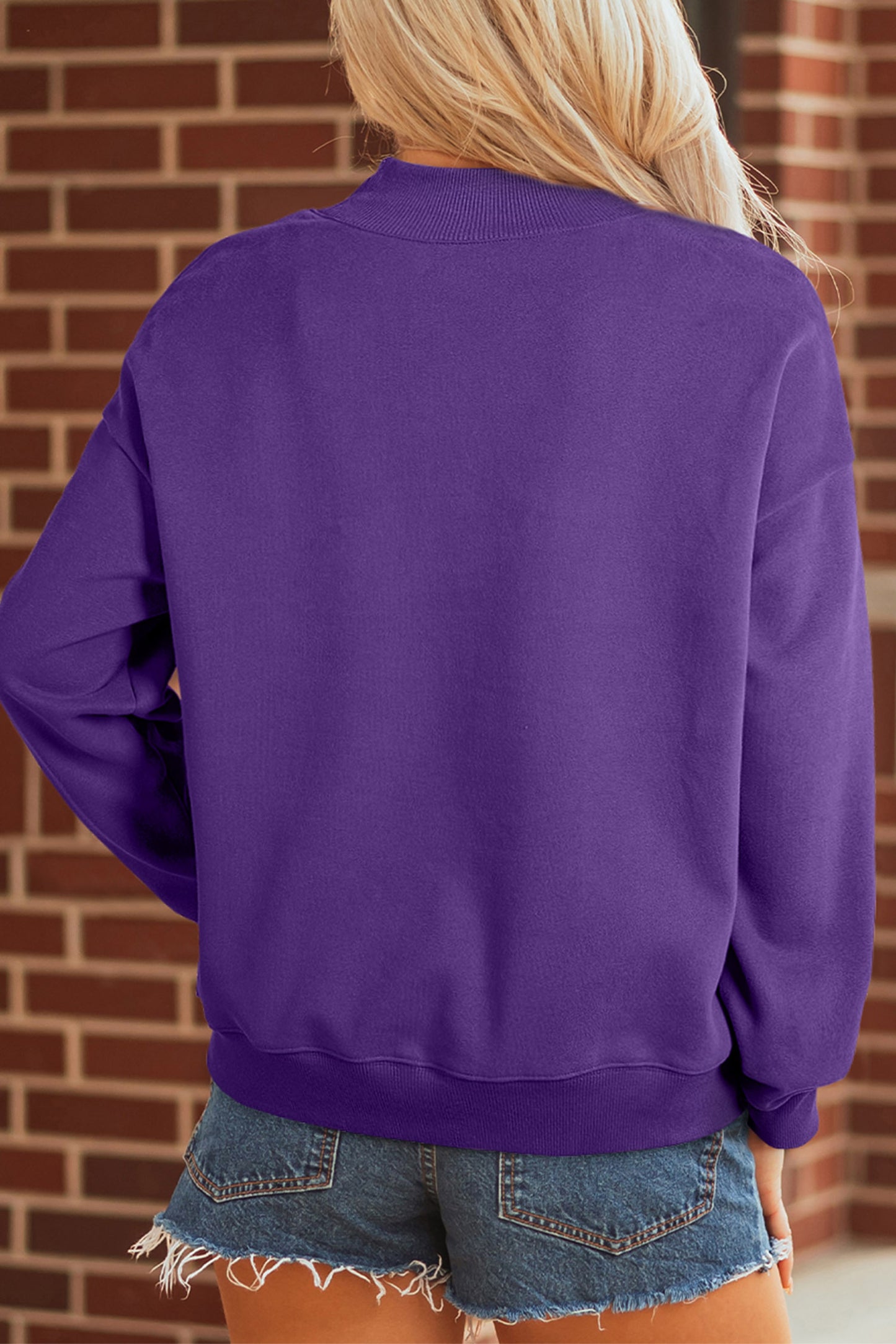 Ghostlight Sequin Mock Neck Sweatshirt