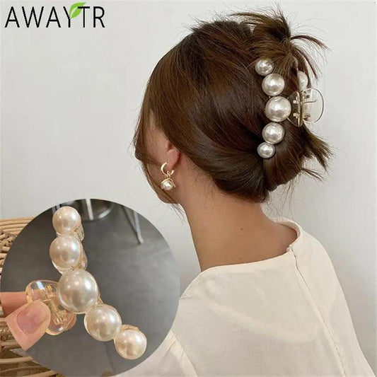 Pearl Hair Claw Clips