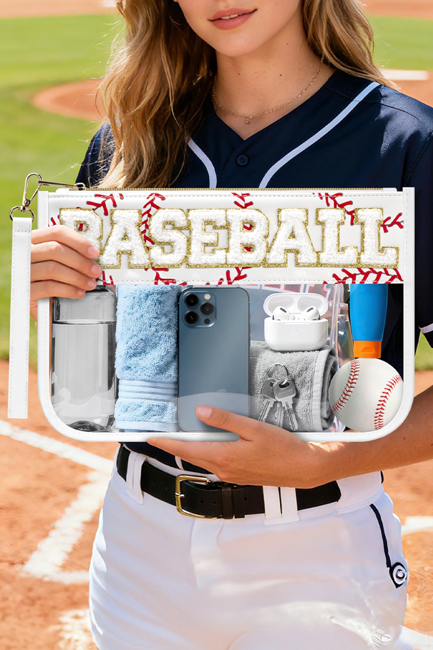 Ballpark Baseball Game Day Clear Bag