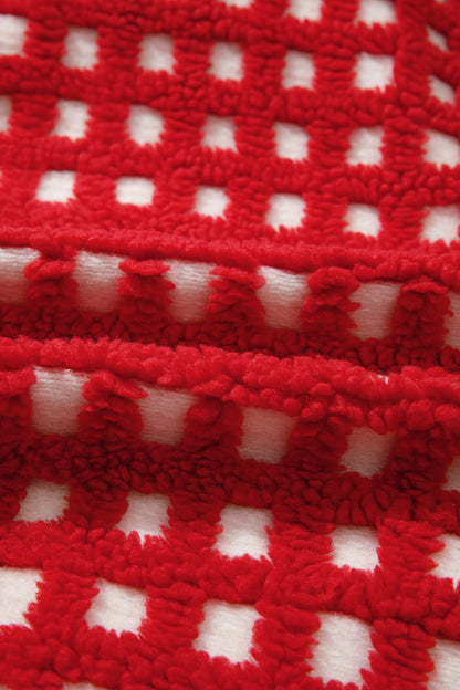 Red Pine Plaid Sherpa Jacket