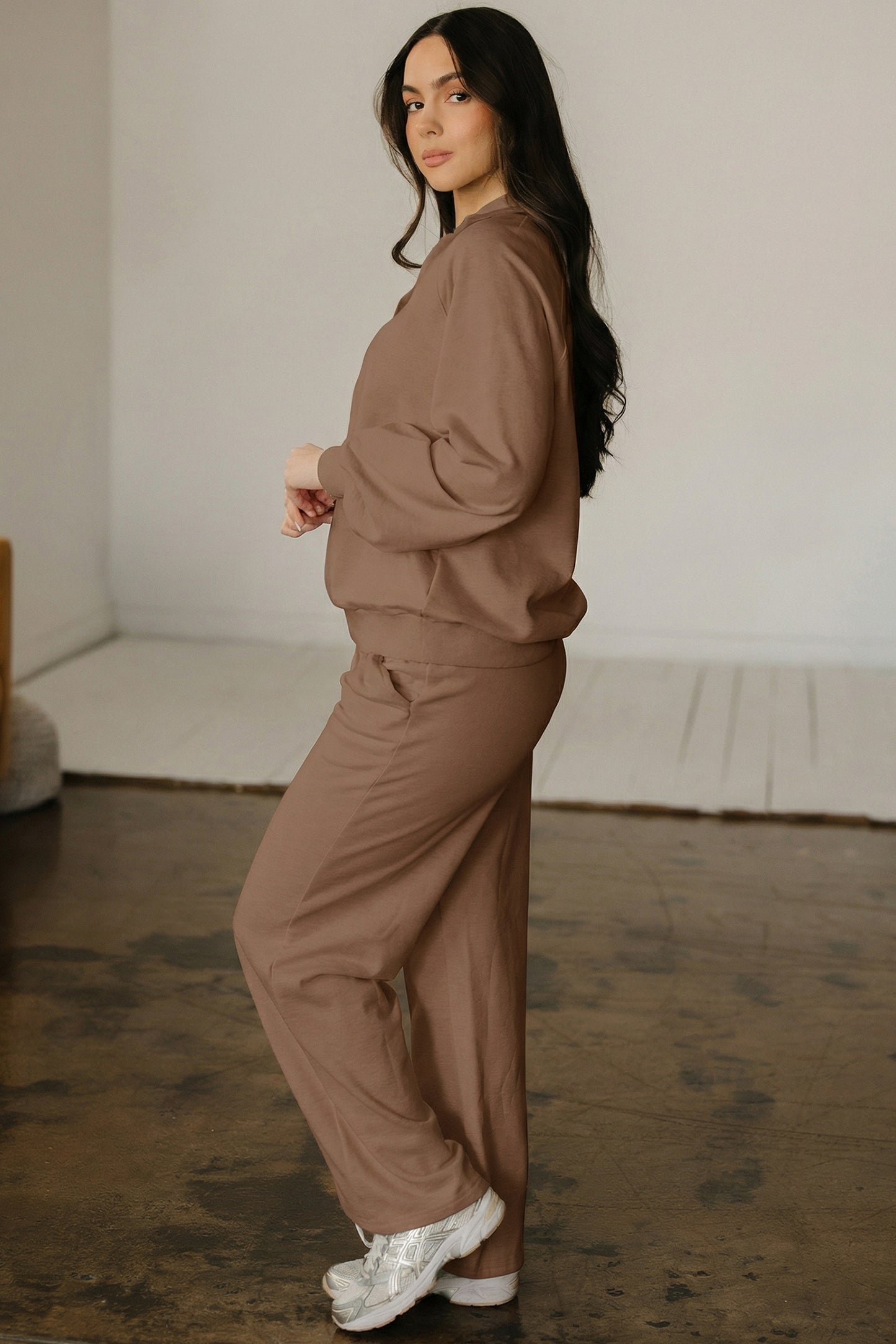 Sunday Stroll Polo Collar Sweatpants Set