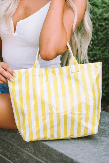 Boardwalk Striped Vinyl Tote