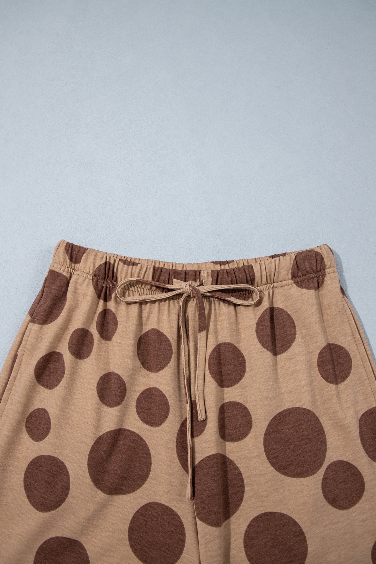 Khaki Polka Dot Relaxed Pant Set