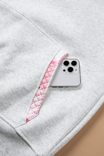 Contrast Patchwork Oversized Hoodie