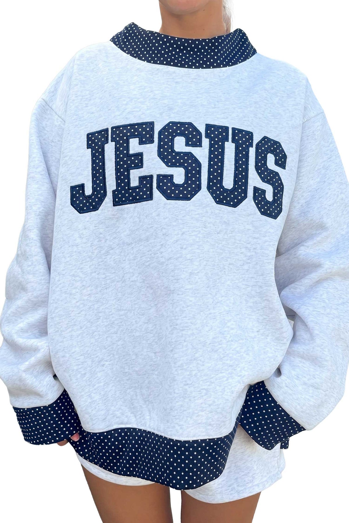 Sunday Grace Polka Dot Jesus Sweatshirt
