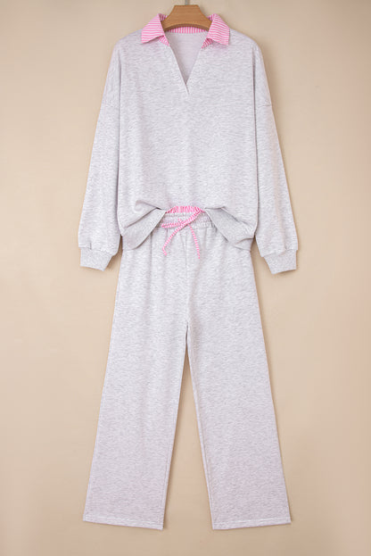 Front Porch Frill Collar Pullover Pants Set