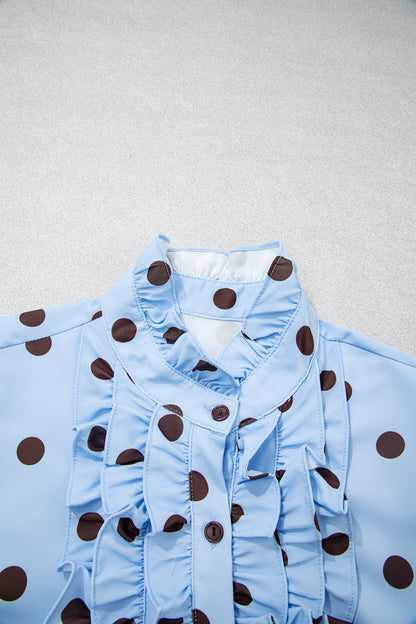 Polka Dot Ruffle Blouse