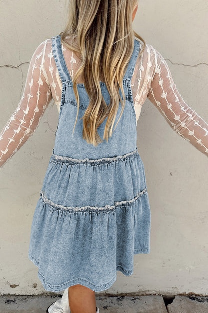 Meadow Tiered Overall Denim Dress