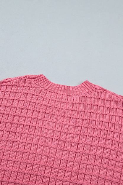 Peach Bloom Drop Shoulder Sweater