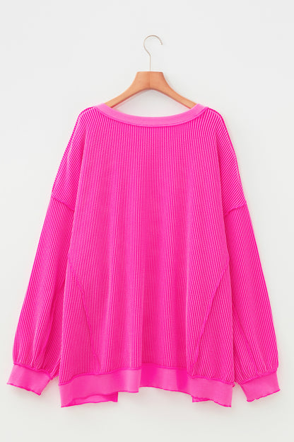 Rosewood Ribbed Tunic Top