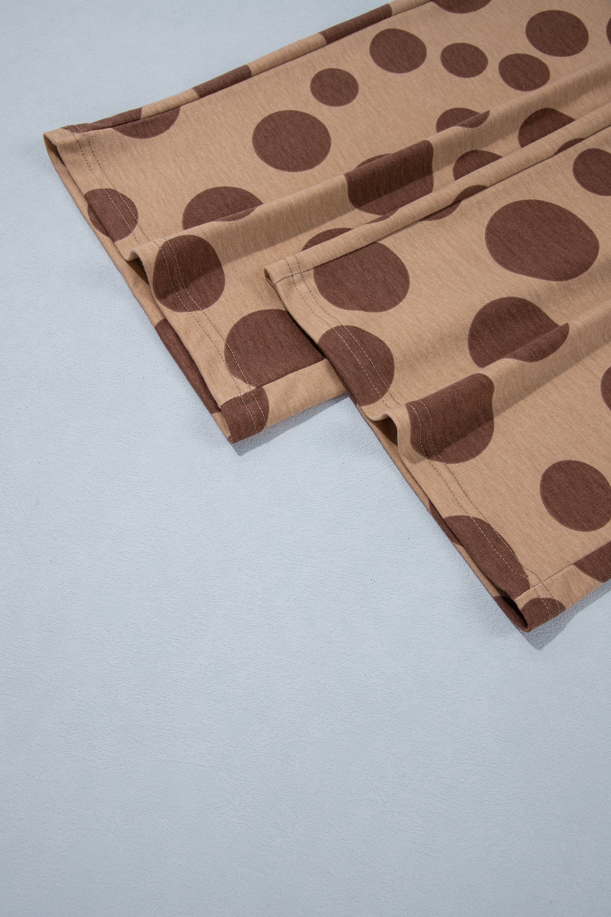 Khaki Polka Dot Relaxed Pant Set