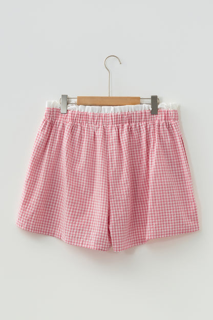 Hay Bale Plaid Plus Size Shorts