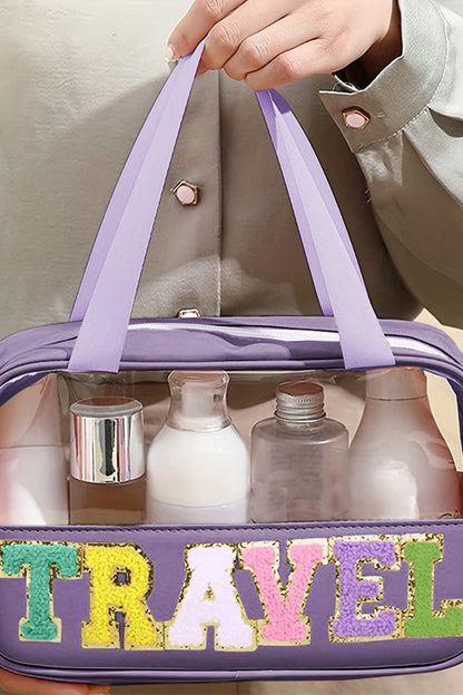 Jet Set Clear Travel Makeup Bag