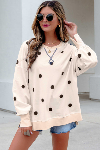 Sunny Side Polka Dot Pullover Top
