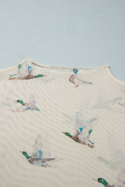 Marsh Duck Mesh Plus Size Blouse
