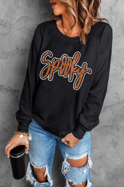 Spooky Sparkle Rhinestone Sweatshirt