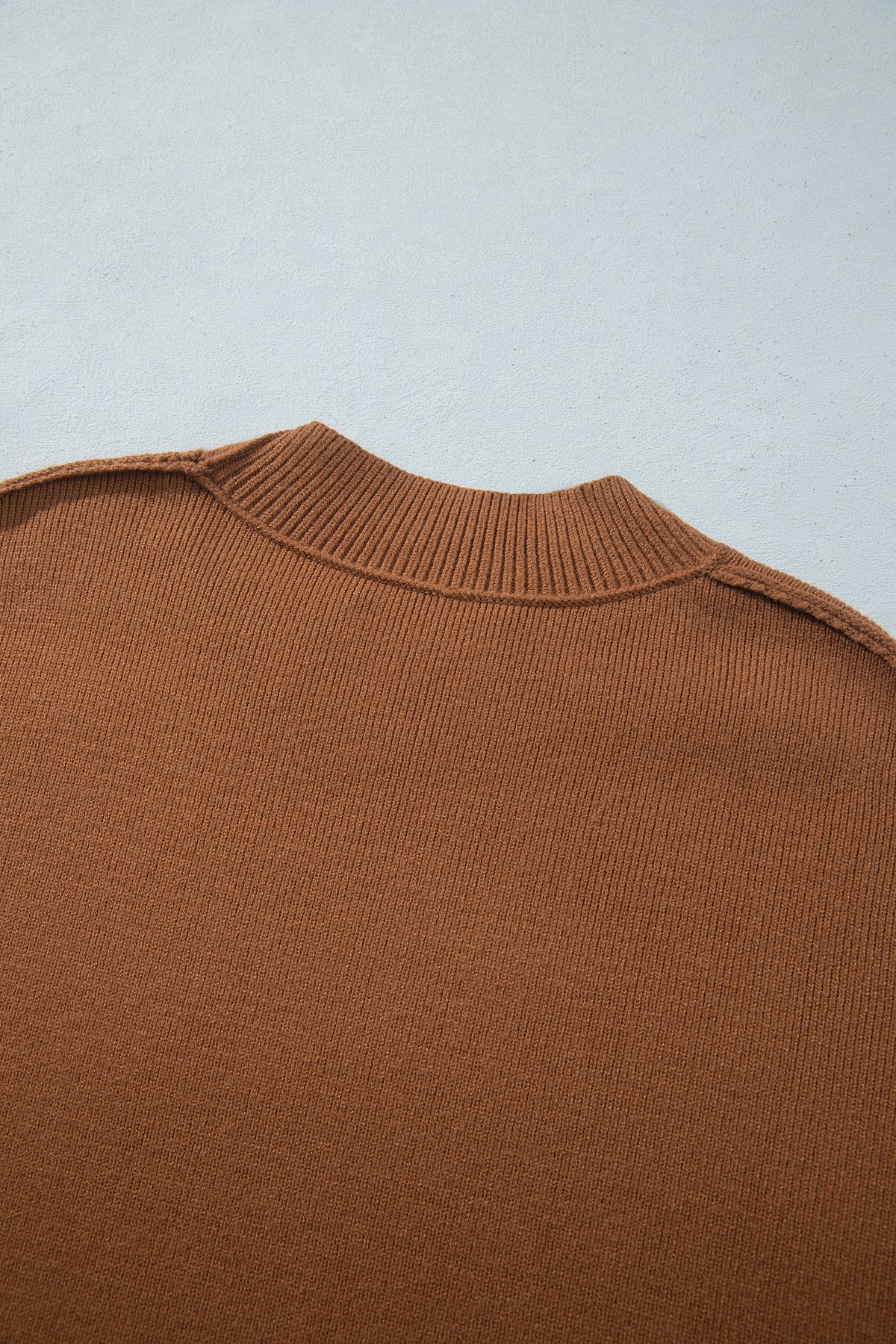 Chestnut Ribbed Tunic Sweater