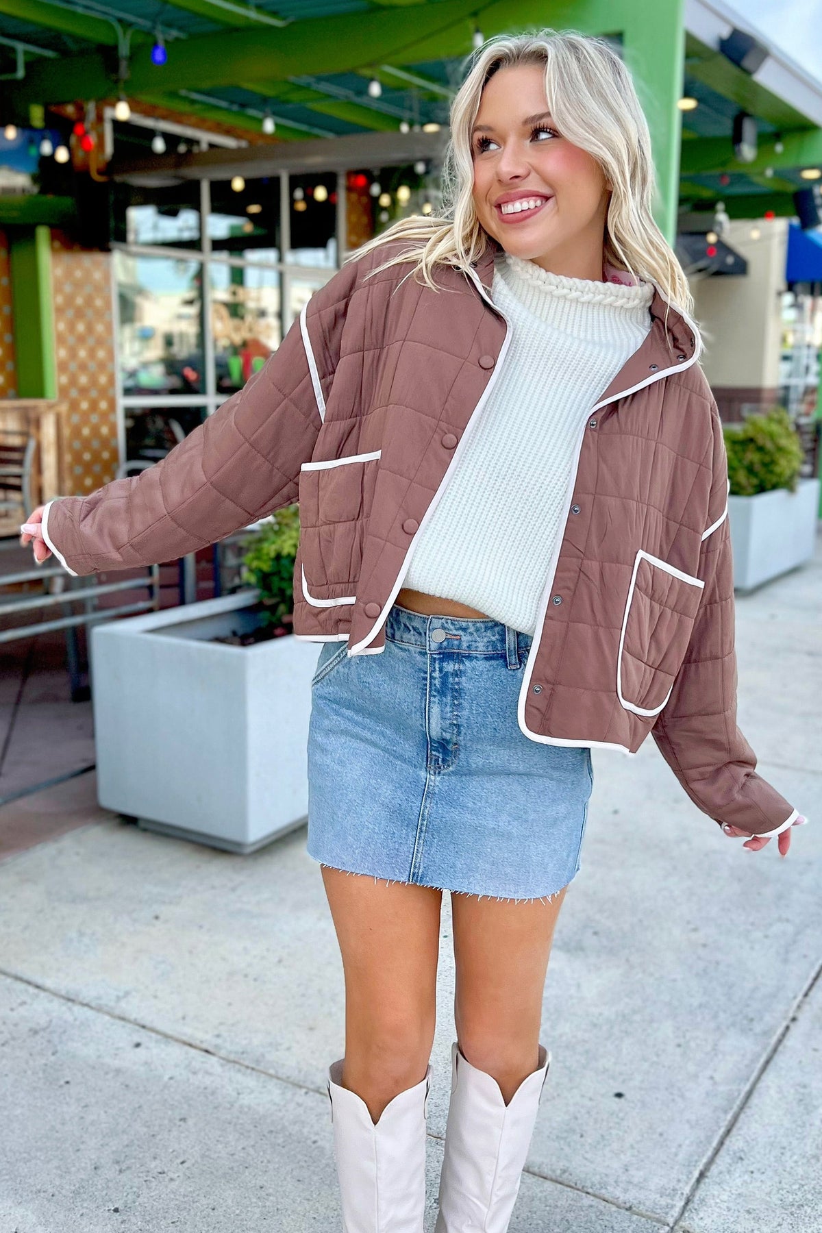 Rosewood Quilted Pocket Jacket