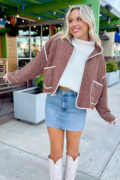 Rosewood Quilted Pocket Jacket
