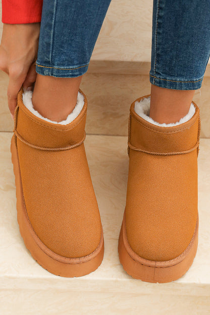 Frostline Faux Fur Suede Snow Boots