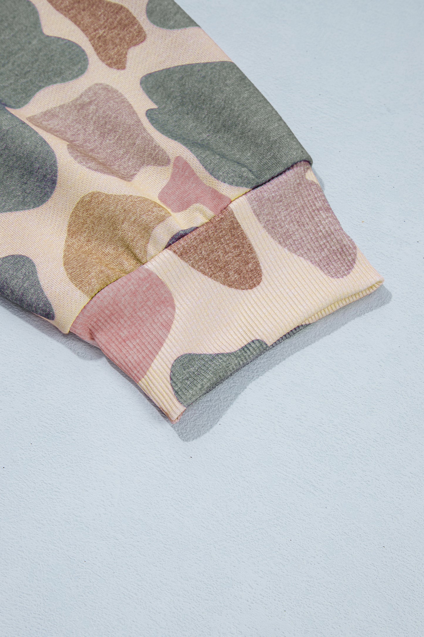Cedar Camo Ribbed Plus Size Sweatshirt