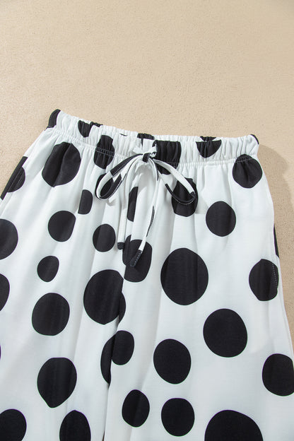 Khaki Polka Dot Relaxed Pant Set