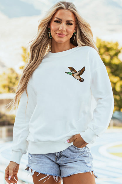 Embroidered Mallard Sweatshirt