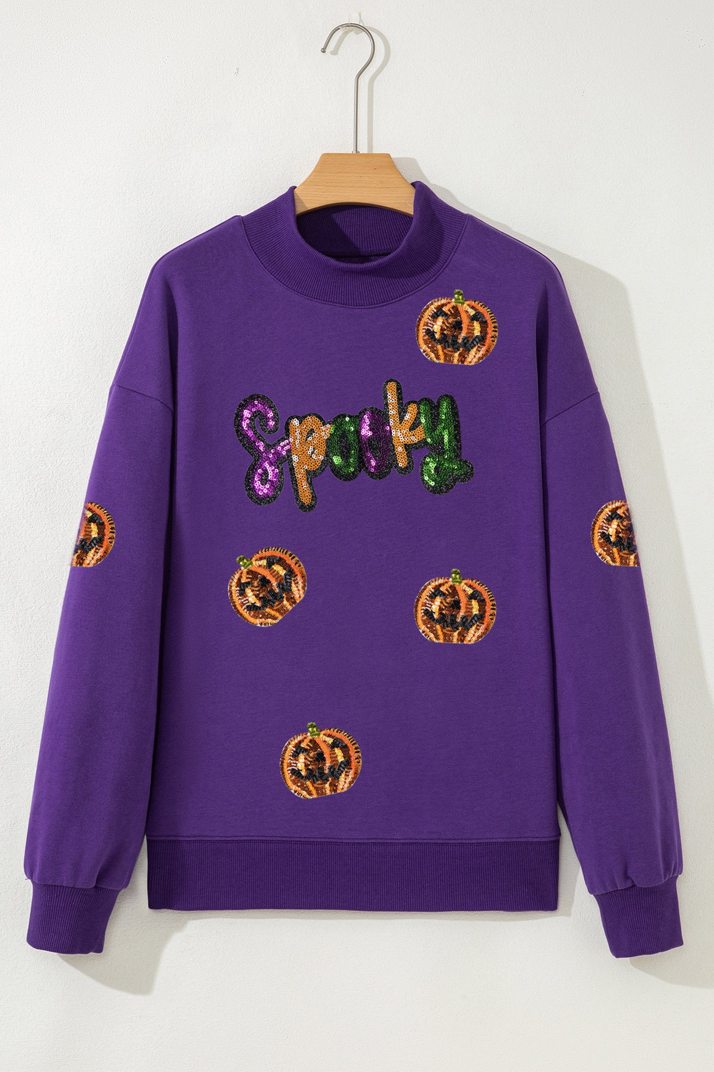 Spooky Pumpkin Sequin Sweatshirt