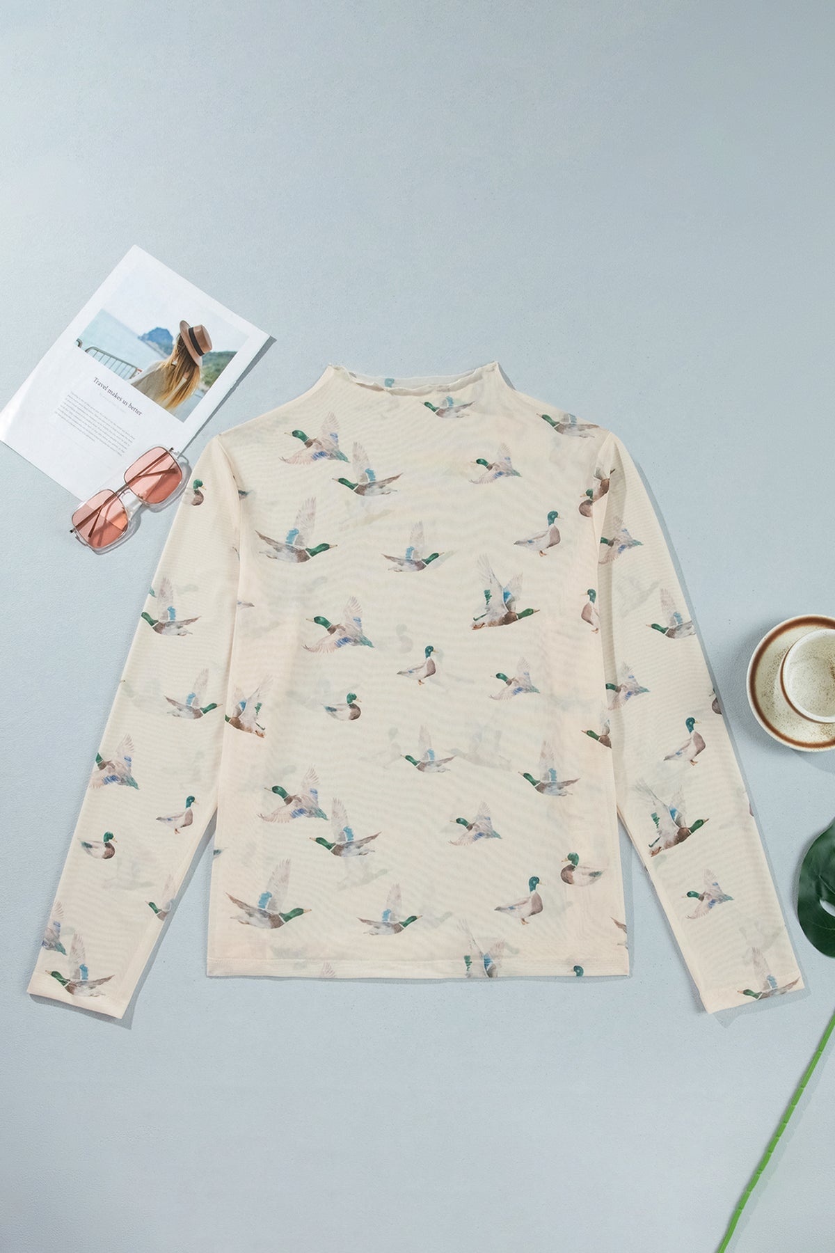 Marsh Duck Mesh Plus Size Blouse