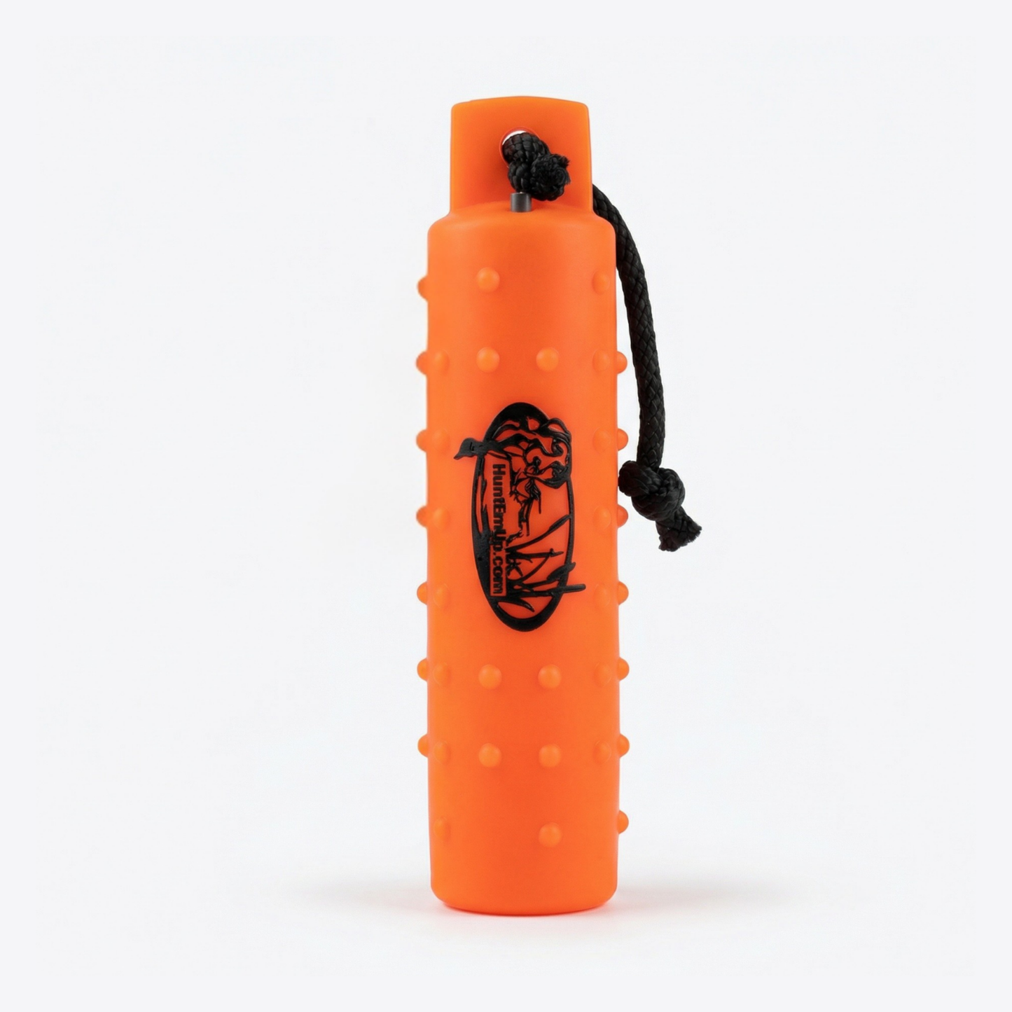 HuntEmUp Large 3-Inch Plastic Dog Training Bumpers with Throw Rope and Air Valve – Orange 6 Pack