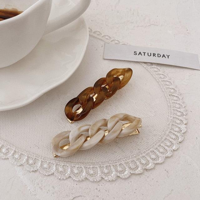 Pearl Chain Hairpin Set - Wedding & Party Hair Accessories