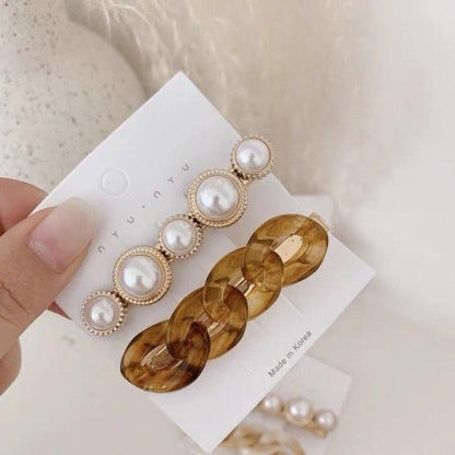Pearl Chain Hairpin Set - Wedding & Party Hair Accessories