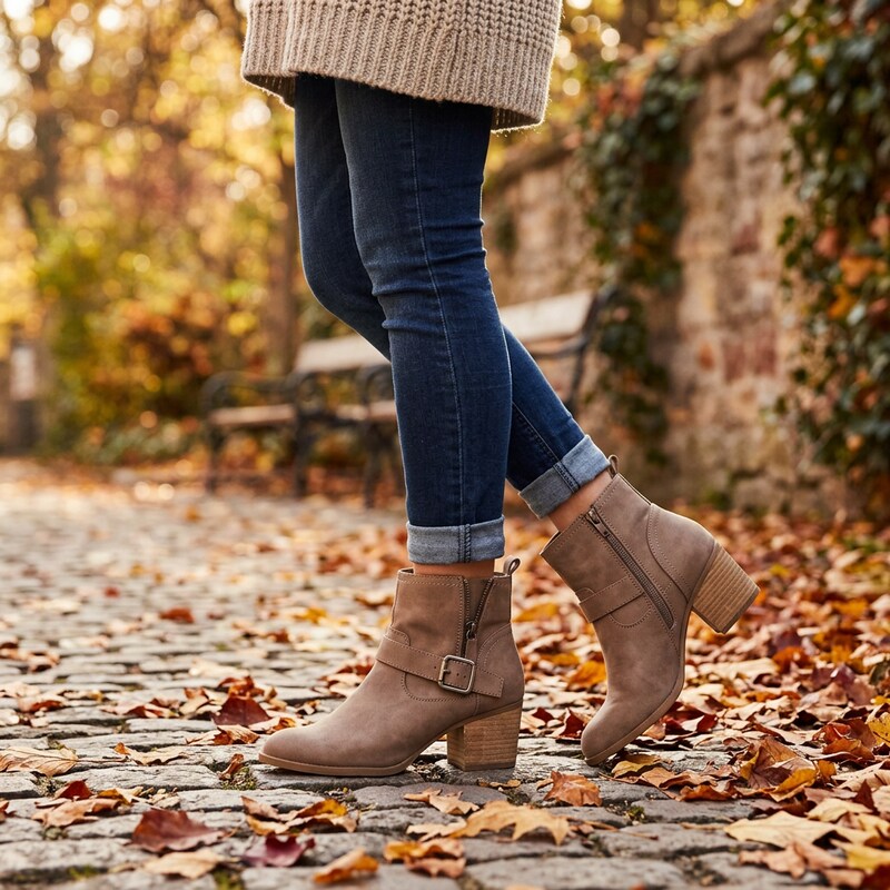 Madden Girl Fibbi Taupe Ankle Boots