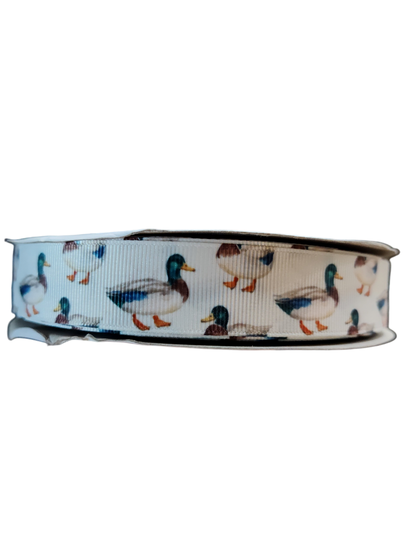Ducks on White Nylon Dog Collar